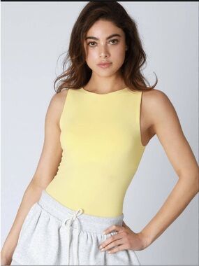 Nikibiki Light Yellow Fitted Tank Top